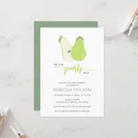 We Can Pearly Wait Fall Pear Baby Shower Invitation