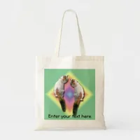 Calico Cat and Pastel Diamond Tote Bag