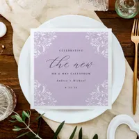 Elegant Lavender Vintage Classic Wedding Napkins