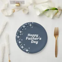 Retro Stars "Happy Father's Day"  Paper Plates