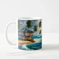 Pretty Log Cabin Beach House   Coffee Mug