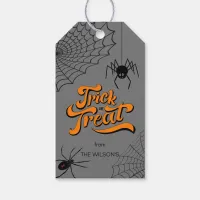 Trick or Treat Typography w/Spiders ID680 Gift Tags