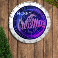 Modern Colorful Festive Night Sky Merry Christmas Dart Board