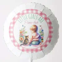 Baby Girl and Kitten |  Baby Shower Balloon