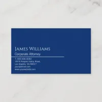 Sleek and Modern White and Blue Business Card