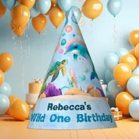 Blue Oceanic Celebration "Wild One" Party Hat