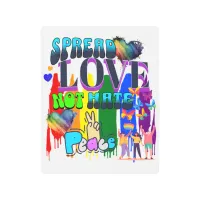 Pride | Spread Love Not Hate Metal Print