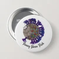 Button - Hippy Fish with Purple Fins