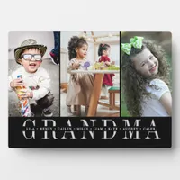 "Grandma" Grandchildren Names 6 Photo Collage Plaque