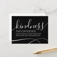 Inspirational Kindness Pays Dividends ... Postcard