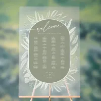 Eucalyptus Wedding Wreath Seating Chart Grn ID901