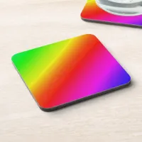 Colorful Rainbow Gradient Diagonal Blend Coaster