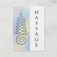 *~* Sacred Geometry Massage  Enlightenment  Pastel Business Card