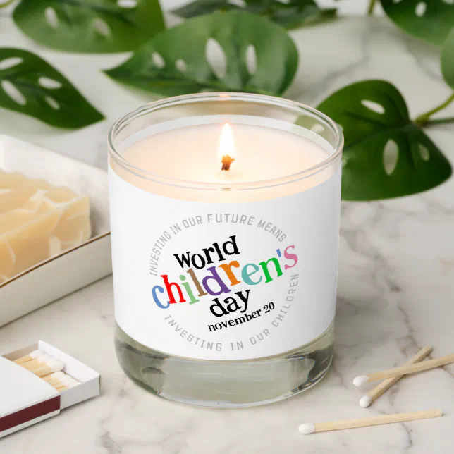 Colorful Happy World Children's Day Scented Candle