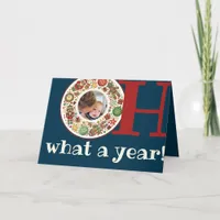 What A Year Farewell 2020 Blue Christmas Photo Card