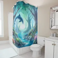 Dolphin Under the Sea Shower Curtain