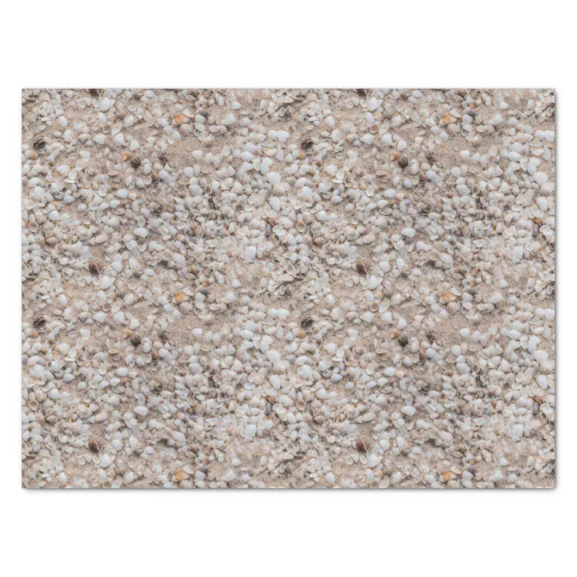 Beach Sand with Small Seashells Repeating Pattern Tissue Paper