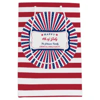 July 4th Custom American Family Summer BBQ Party Medium Gift Bag