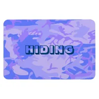 Camouflage Pastel Blue Abstract Pattern Hiding Magnet