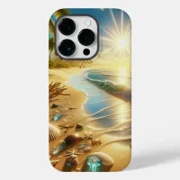 Magical Coastline with Blue Waves and Sea Glass Case-Mate iPhone 14 Pro Case