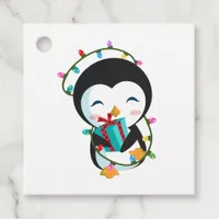 Cute Christmas Penguin Favor Tags