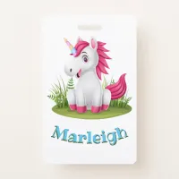 Cute Unicorn Birthday Badge Party Favor