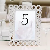 Light Lavender Purple Crystals Wedding Table Number