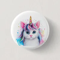 Unicorn Kitten Button