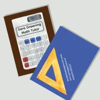 Math math tutor teacher tutoring Business Card