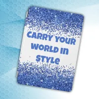 Blue Glitter on White - simple | iPad Air Cover