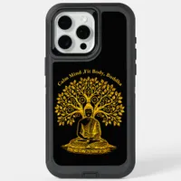 Golden Buddha Under a Tree in Peaceful Meditation iPhone 15 Pro Max Case