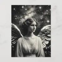 Beautiful Black and White Angel  Postcard