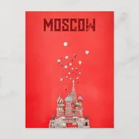 Travel to Moscow Russia Postcard