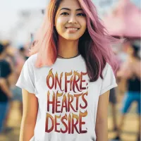 Vibrant Digital Illustration of Hearts T-Shirt