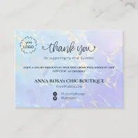 *~* QR Logo  Thank You Universe Lotus Branding AP3 Enclosure Card