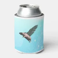 Cute Angel Pig Flying in the Sky Can Cooler