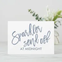 5X7 Sparkler Send-Off Sign-Brush- (Dusty Blue)