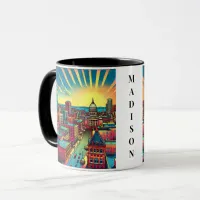 Madison, Wisconsin Skyline at Sunset   Mug