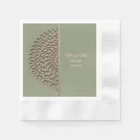 Elegant Modern Sage green & gold classic Napkins