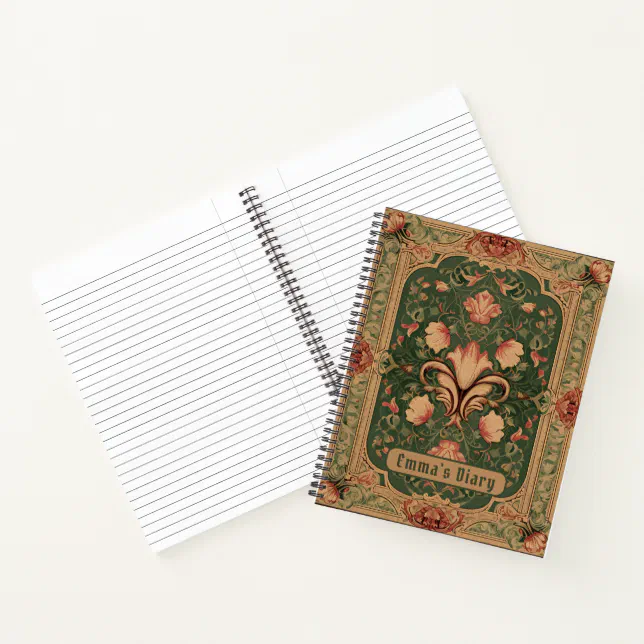 Floral classic chic design notebook