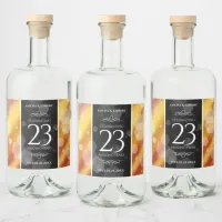 Elegant 23rd Imperial Topaz Wedding Anniversary Liquor Bottle Label