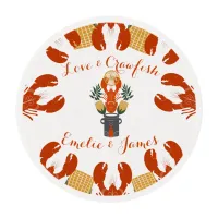 Crawfish Boil Engagement Party-Love & Crawfish Edible Frosting Rounds