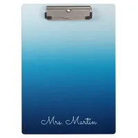 Seaside Sky and Ocean Blue Gradient Teacher Clipboard