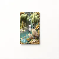 Canada Geese Amidst the Weeping Willows  Light Switch Cover