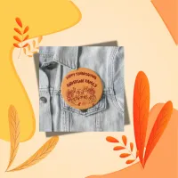 Happy Thanksgiving Monogrammed Name | Button