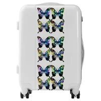 Embellishing Multicolored Butterflies Luggage