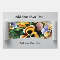 Graceful Stylish Gorgeous Personalize Pansies Sign