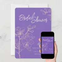 Lavender Orchid Moments | Wedding Bridal Shower Invitation