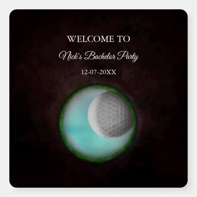 Golf Bachelor Party Golfing trip Classic Golf ball Foam Board