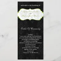 green black Wedding program